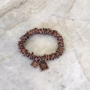 Anne Klein Copper Stretch Bracelet with Charm